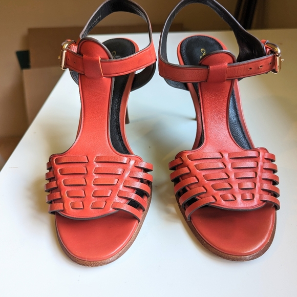 COACH Red Izzy Stiletto Heels - Picture 6 of 11